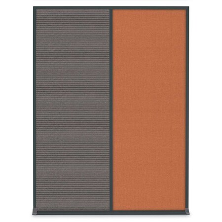 United Visual Products Single Door Radius Plus Corkboard, 18"X UV8000PLUS-SATIN-APRICOT